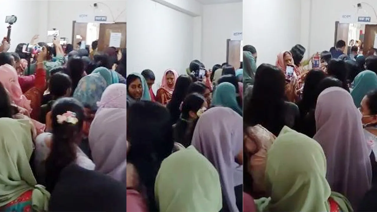 ছাত্রীদের কেন্দ্রে ছাত্রদলের ভিপি প্রার্থী, হট্টগোলে ভোট বন্ধ