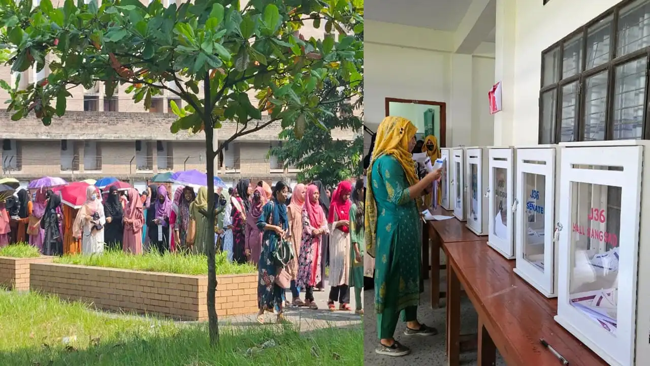 রাকসু নির্বাচন: সাড়ে চার ঘণ্টায় ভোটার উপস্থিতি ৪৭ শতাংশ